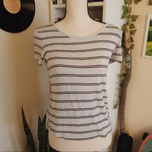 pink rose striped tee | s